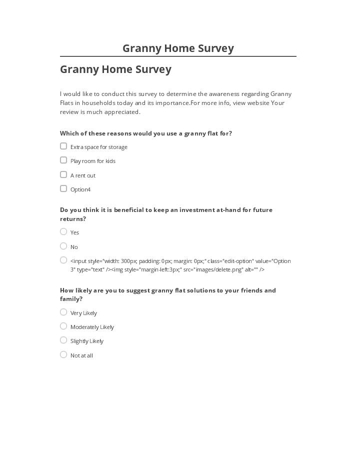 Manage Granny Home Survey in Microsoft Dynamics