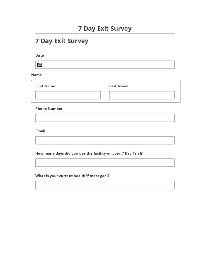 Export 7 Day Exit Survey to Salesforce