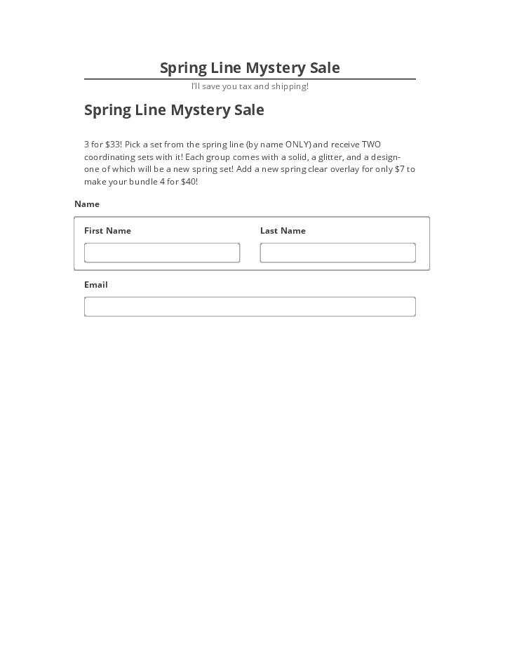 Update Spring Line Mystery Sale