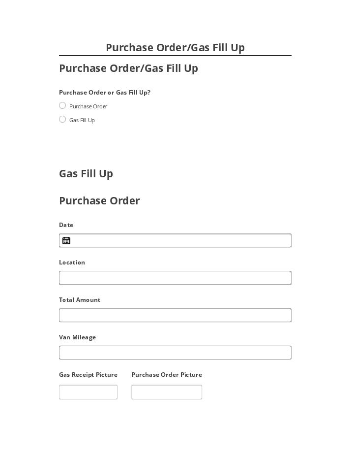 Extract Purchase Order/Gas Fill Up from Microsoft Dynamics
