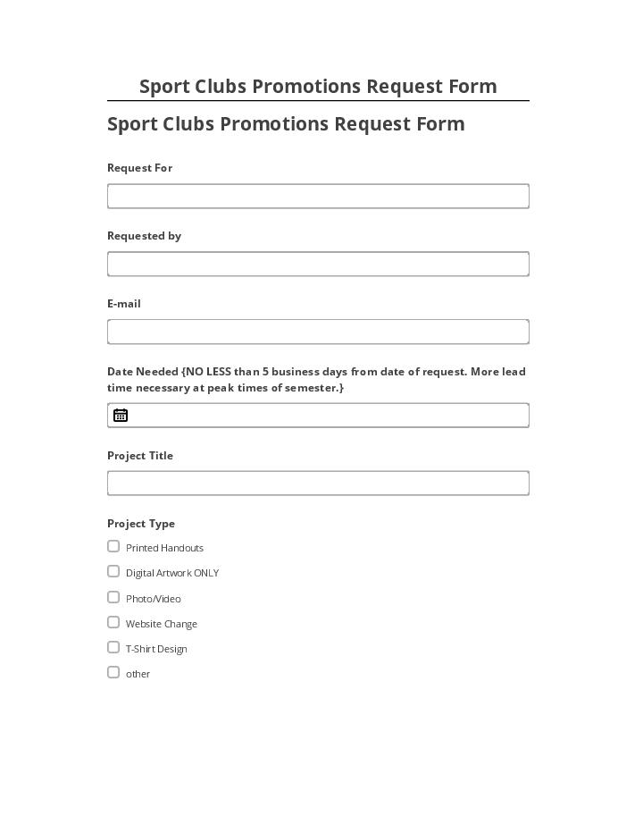 Integrate Sport Clubs Promotions Request Form with Netsuite