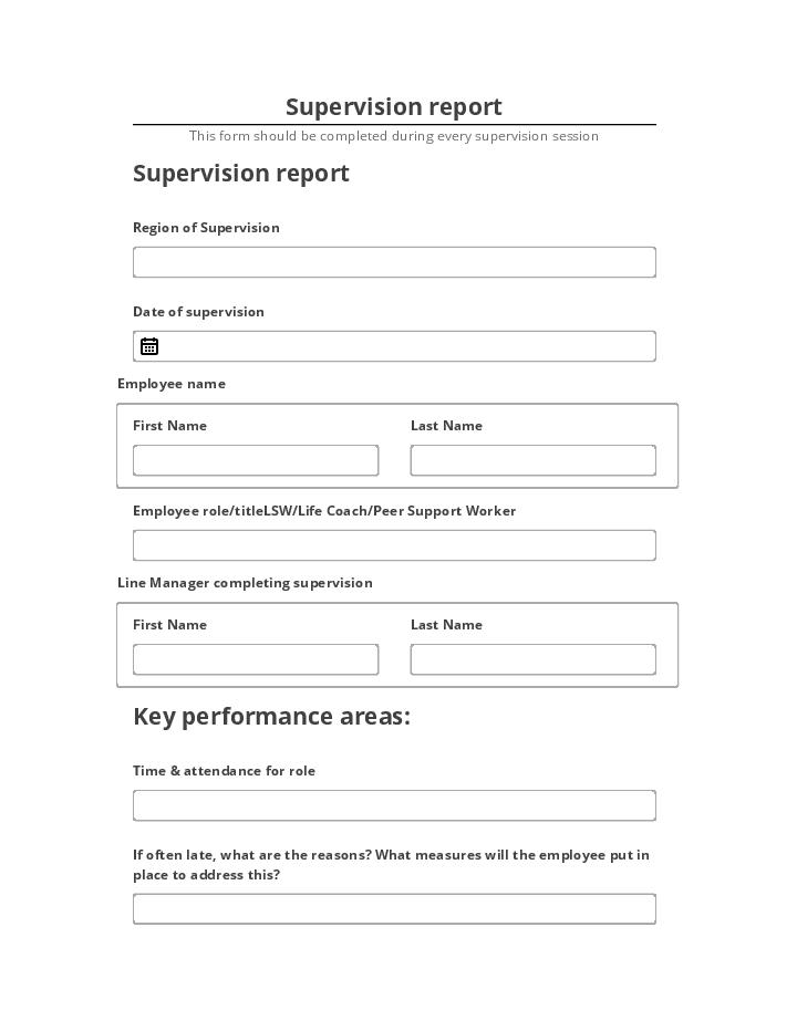 Update Supervision report from Netsuite