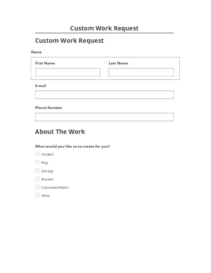 Integrate Custom Work Request