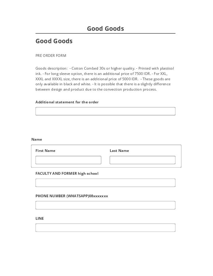 Extract Good Goods from Netsuite