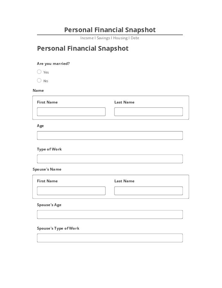 Automate Personal Financial Snapshot