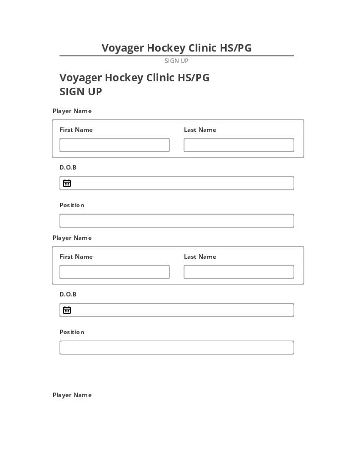 Export Voyager Hockey Clinic HS/PG