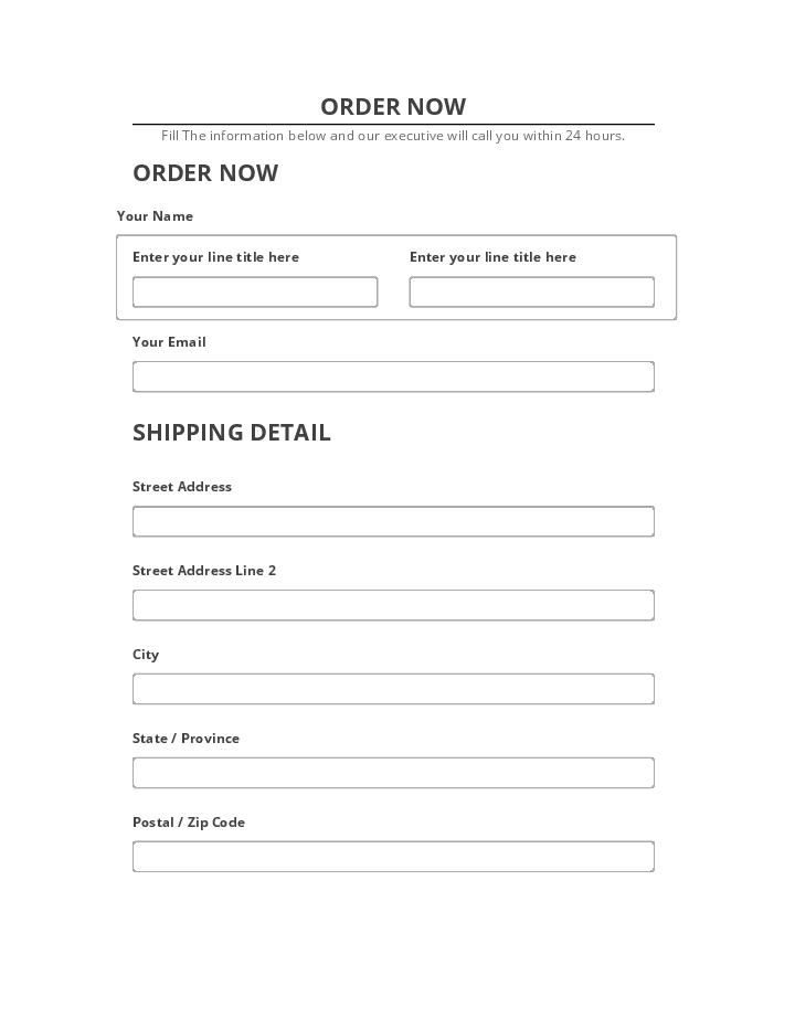 Automate ORDER NOW in Salesforce