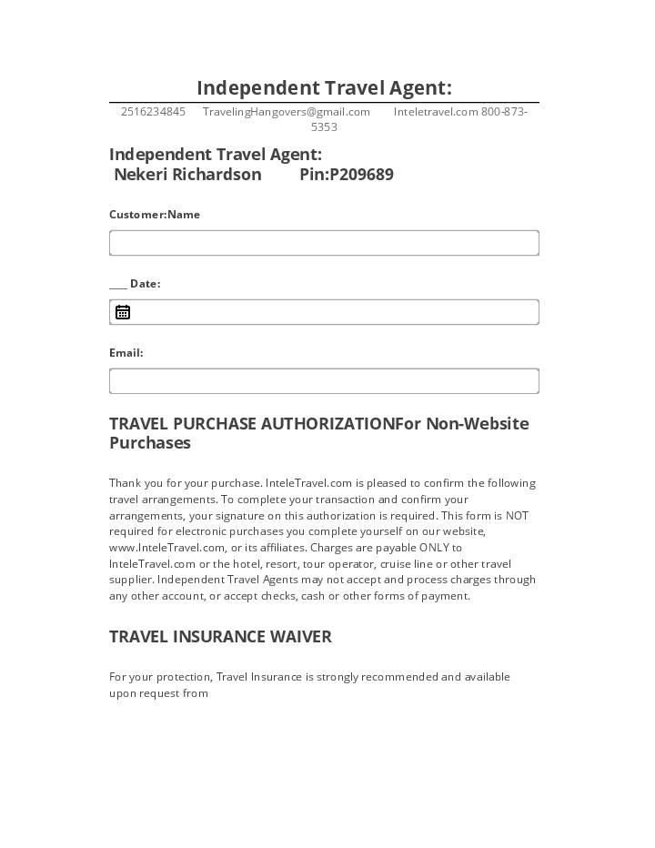 Synchronize Independent Travel Agent: with Salesforce