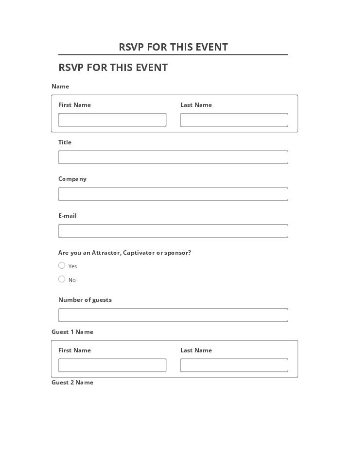 Integrate RSVP FOR THIS EVENT with Microsoft Dynamics