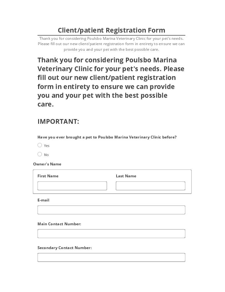 Incorporate Client/patient Registration Form in Salesforce