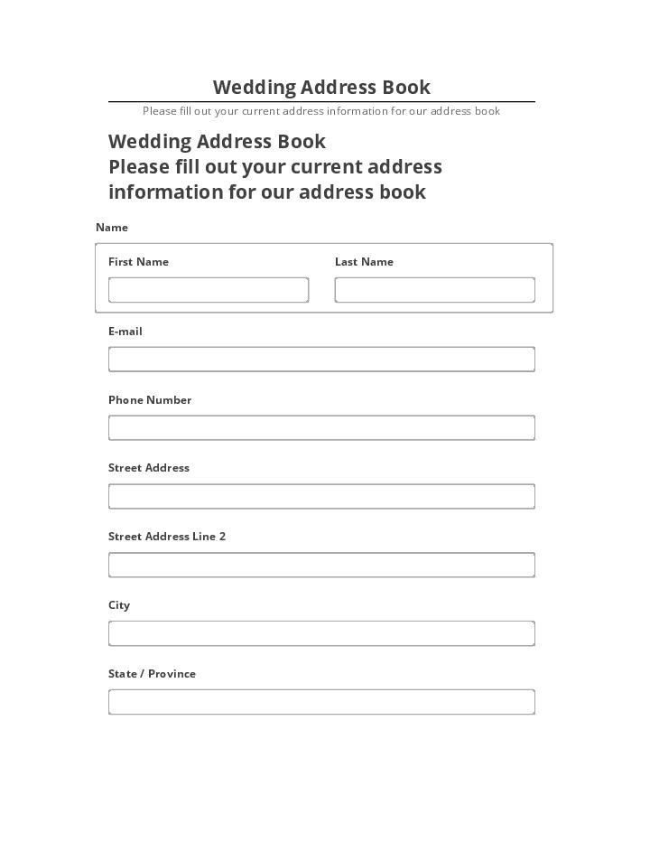 Pre-fill Wedding Address Book from Microsoft Dynamics
