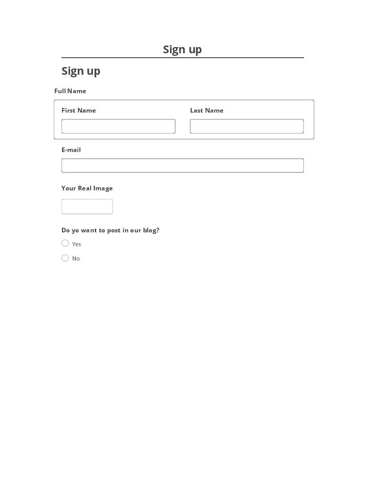 Export Sign up to Microsoft Dynamics
