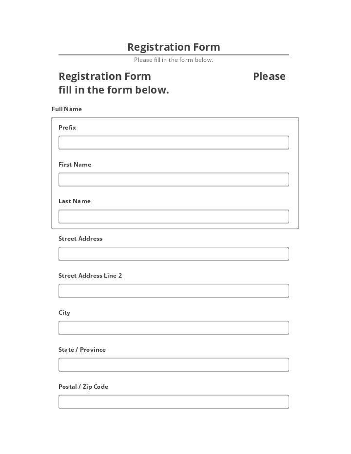 Arrange Registration Form in Salesforce