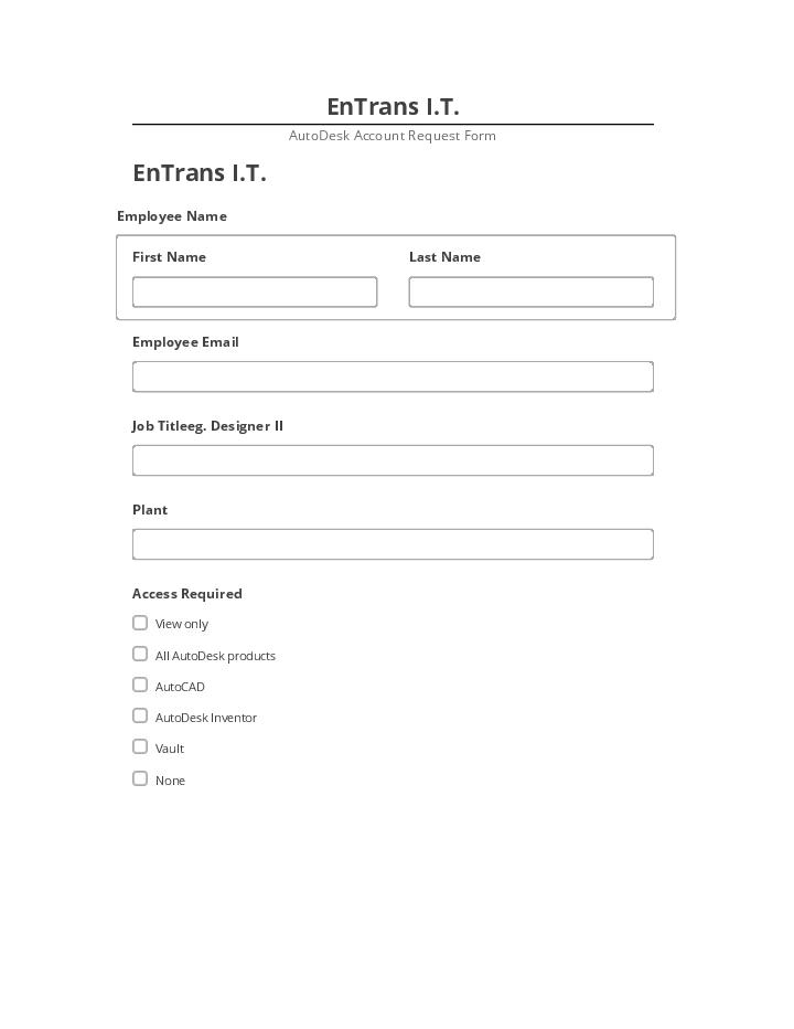 Manage EnTrans I.T. in Netsuite