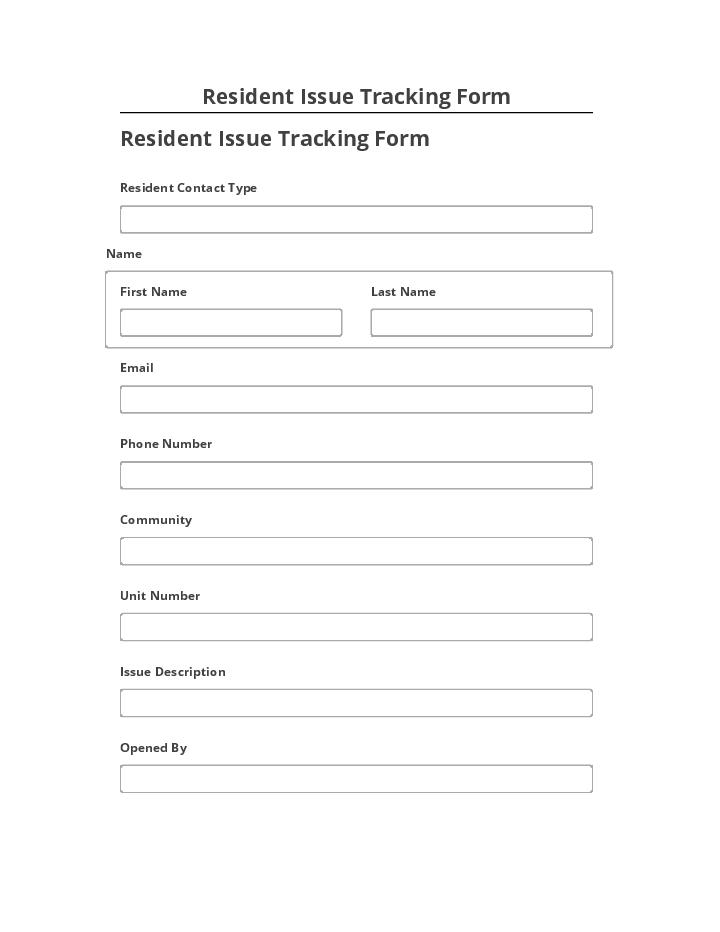 Synchronize Resident Issue Tracking Form with Netsuite