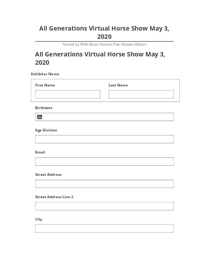 Extract All Generations Virtual Horse Show May 3, 2020 from Salesforce