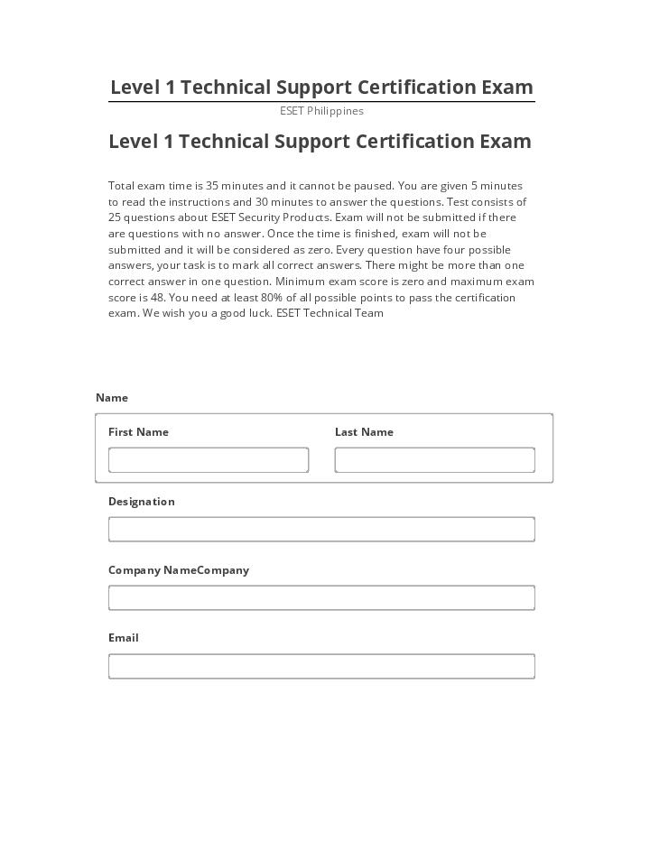 Synchronize Level 1 Technical Support Certification Exam with Microsoft Dynamics
