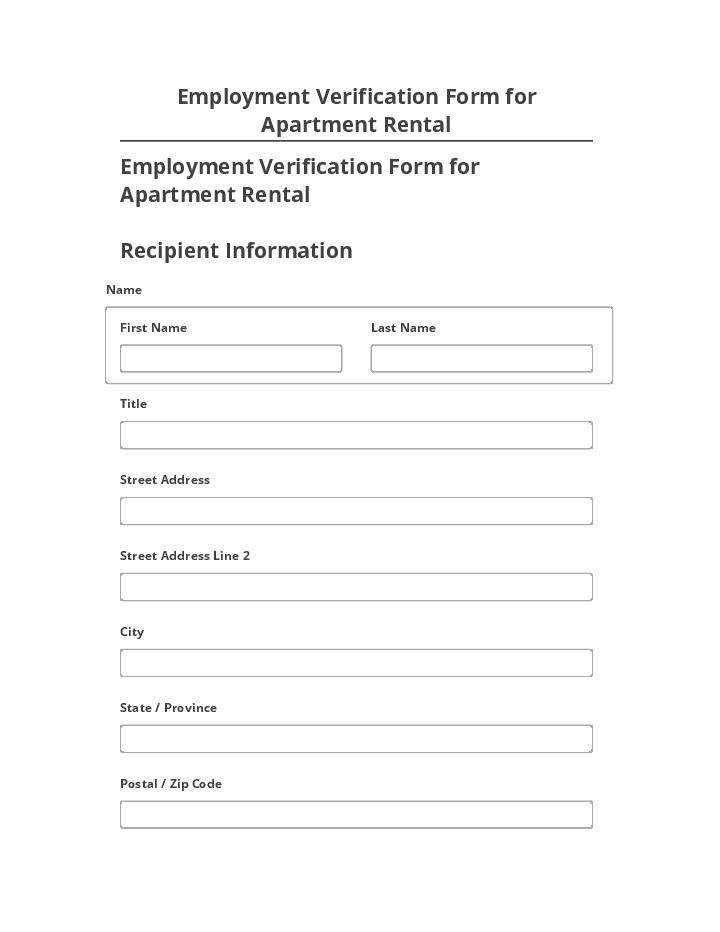 Incorporate Employment Verification Form for Apartment Rental in Microsoft Dynamics