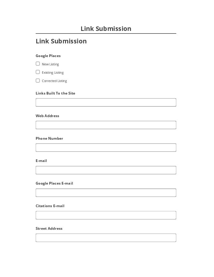 Arrange Link Submission in Salesforce