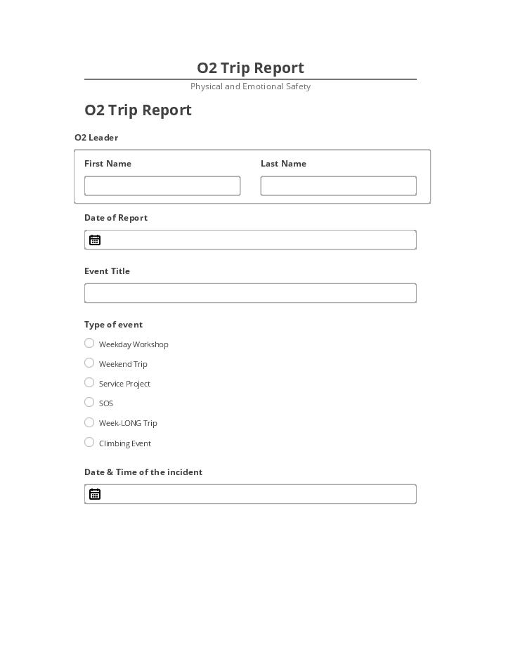 Manage O2 Trip Report in Microsoft Dynamics