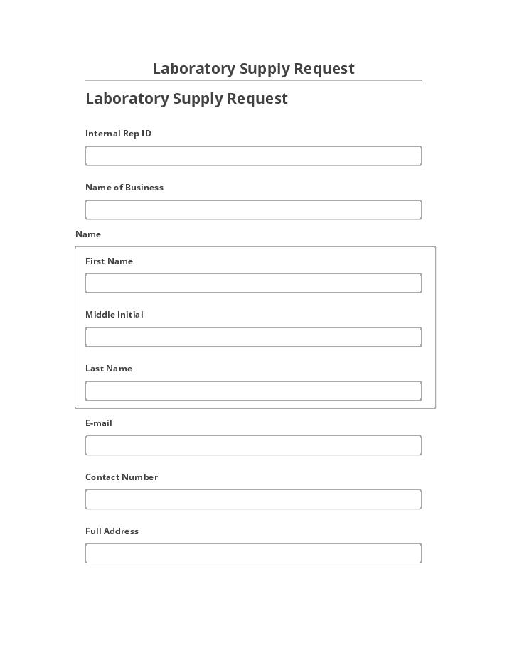 Export Laboratory Supply Request to Salesforce