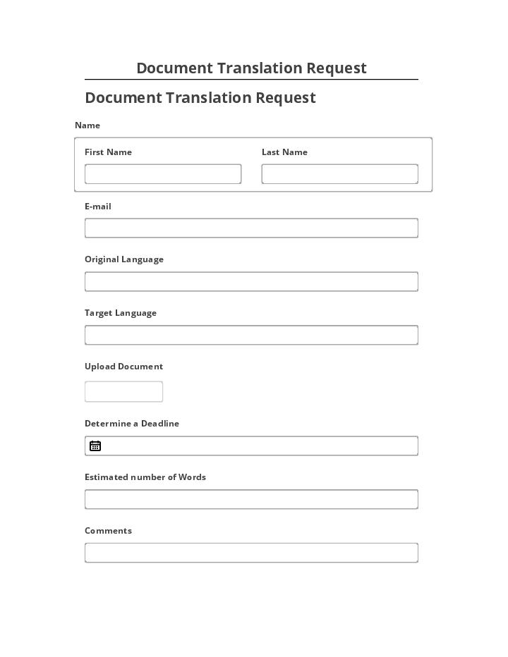 Incorporate Document Translation Request in Salesforce