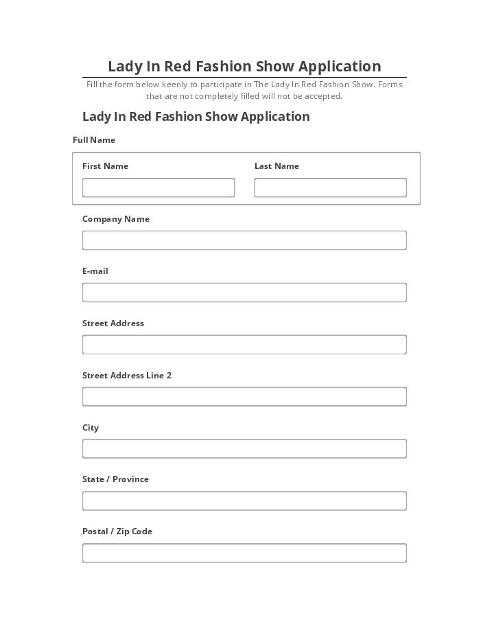 Synchronize Lady In Red Fashion Show Application with Microsoft Dynamics