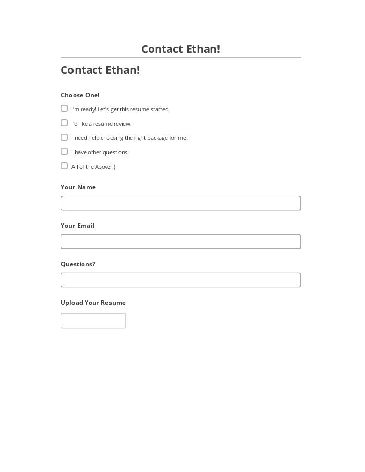 Export Contact Ethan! to Salesforce