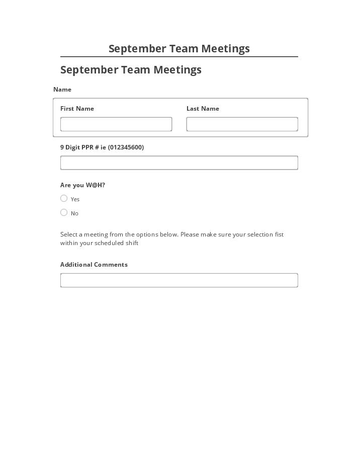Integrate September Team Meetings with Salesforce
