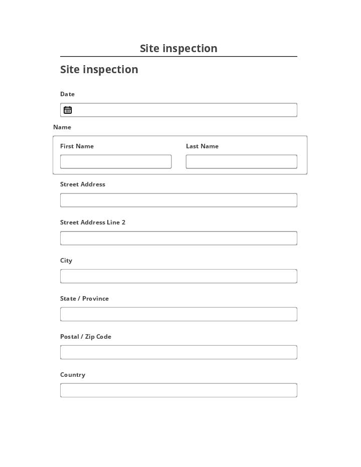 Incorporate Site inspection in Microsoft Dynamics