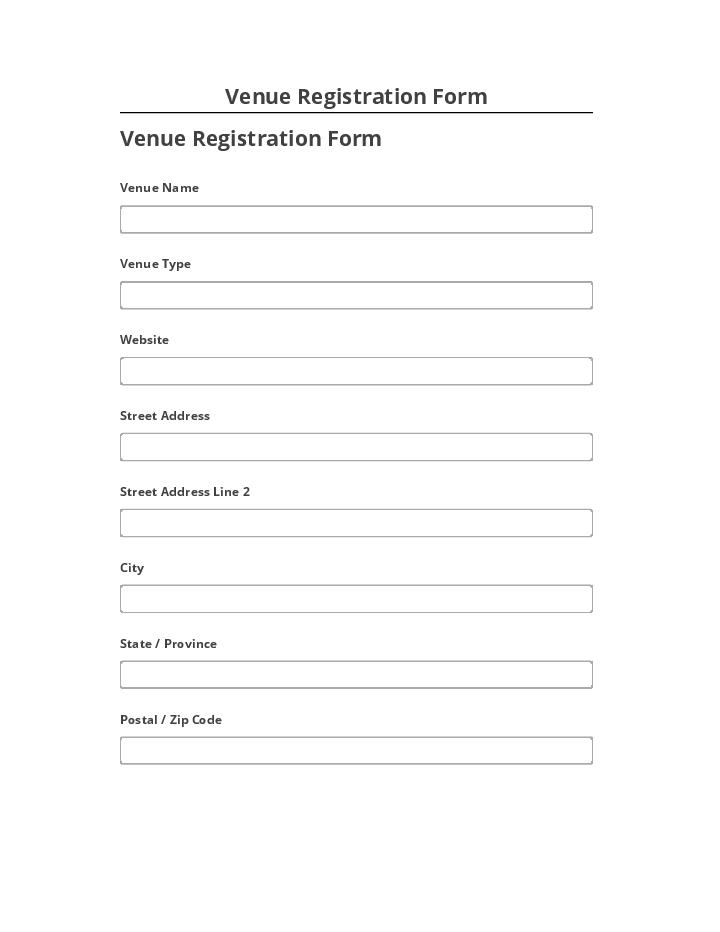Archive Venue Registration Form to Netsuite