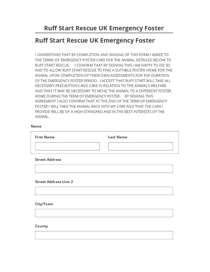 Synchronize Ruff Start Rescue UK Emergency Foster with Netsuite