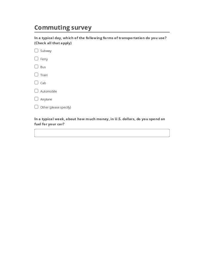 Extract Commuting survey from Netsuite