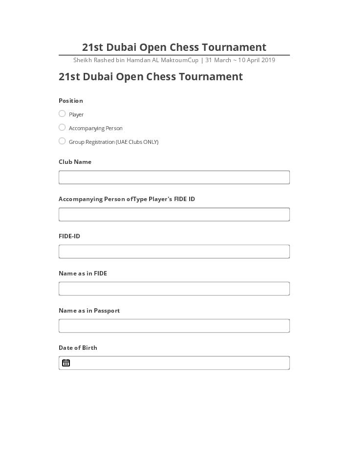 Archive 21st Dubai Open Chess Tournament to Netsuite