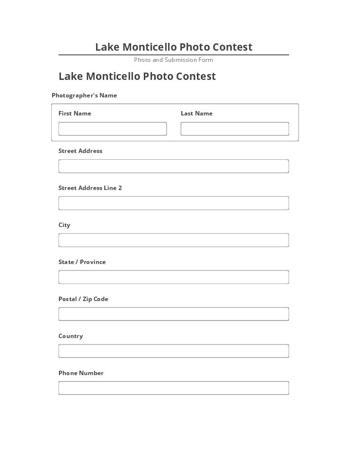 Incorporate Lake Monticello Photo Contest in Salesforce