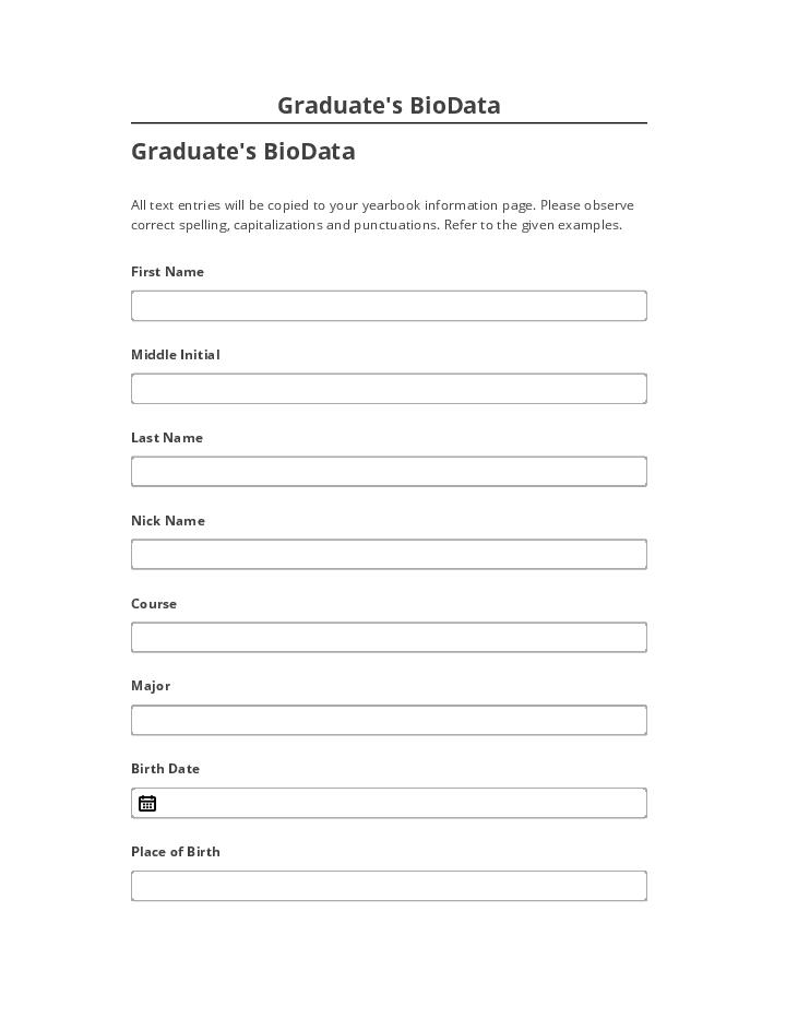 Integrate Graduate's BioData with Microsoft Dynamics