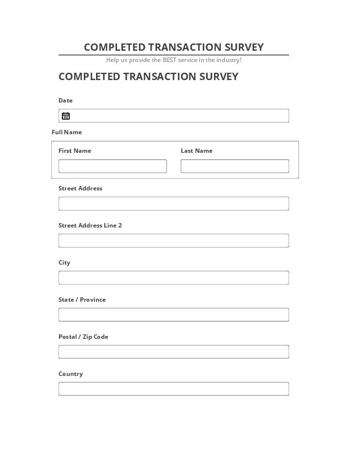 Automate COMPLETED TRANSACTION SURVEY in Netsuite
