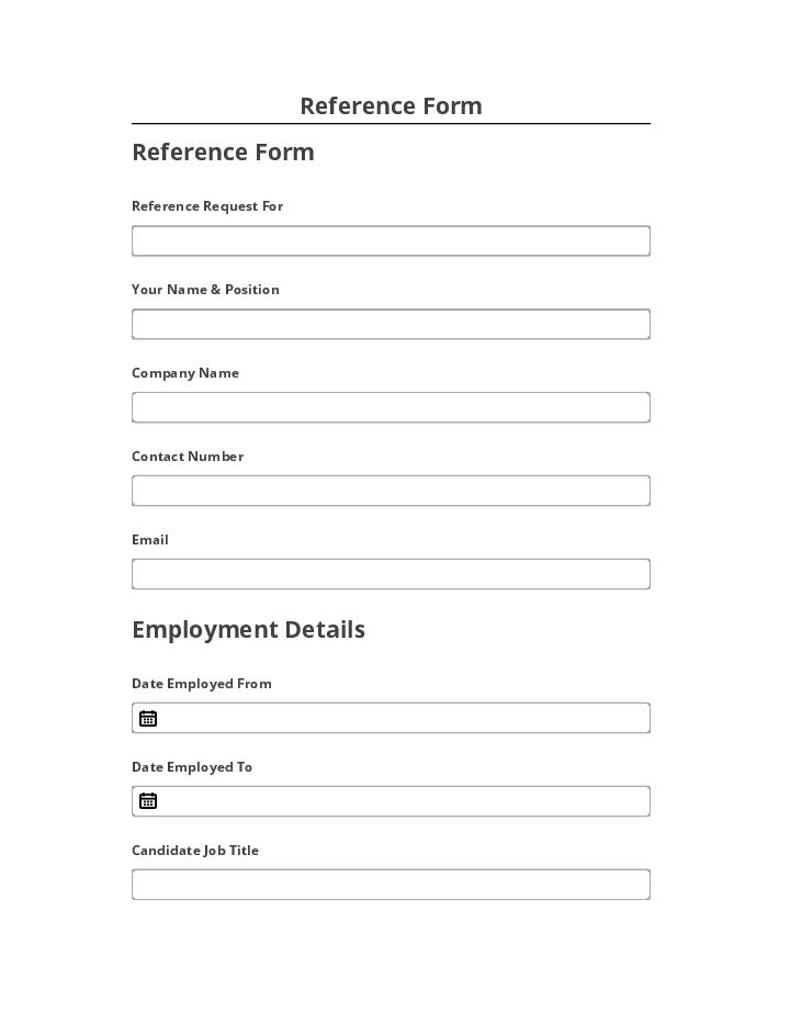 Integrate Reference Form with Microsoft Dynamics