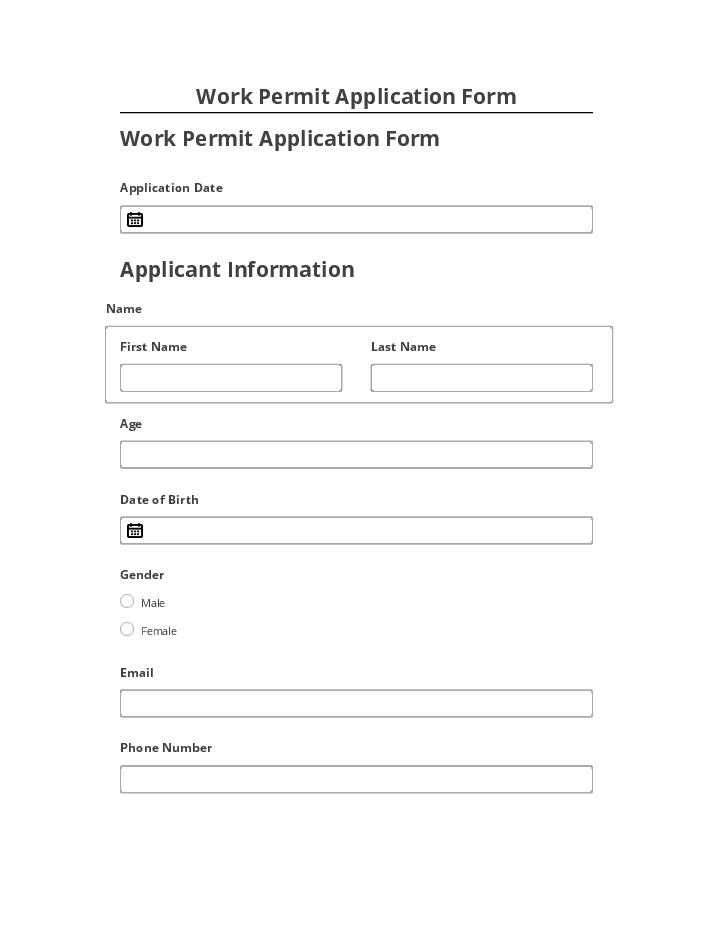Integrate Work Permit Application Form with Salesforce