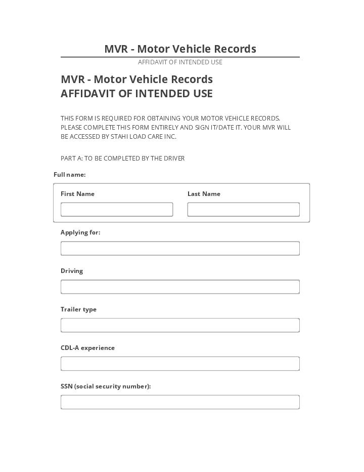 Synchronize MVR - Motor Vehicle Records with Netsuite