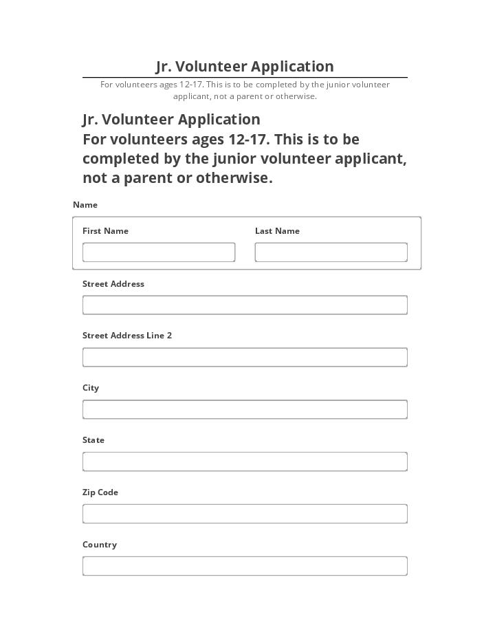 Extract Jr. Volunteer Application