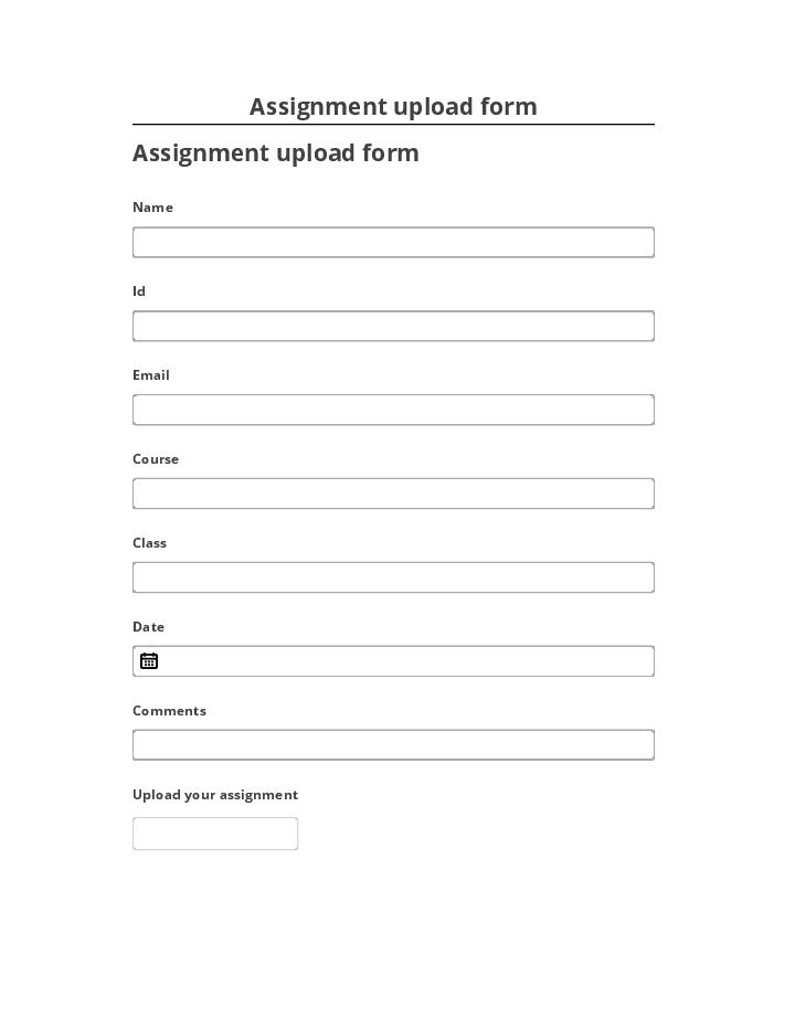Archive Assignment upload form