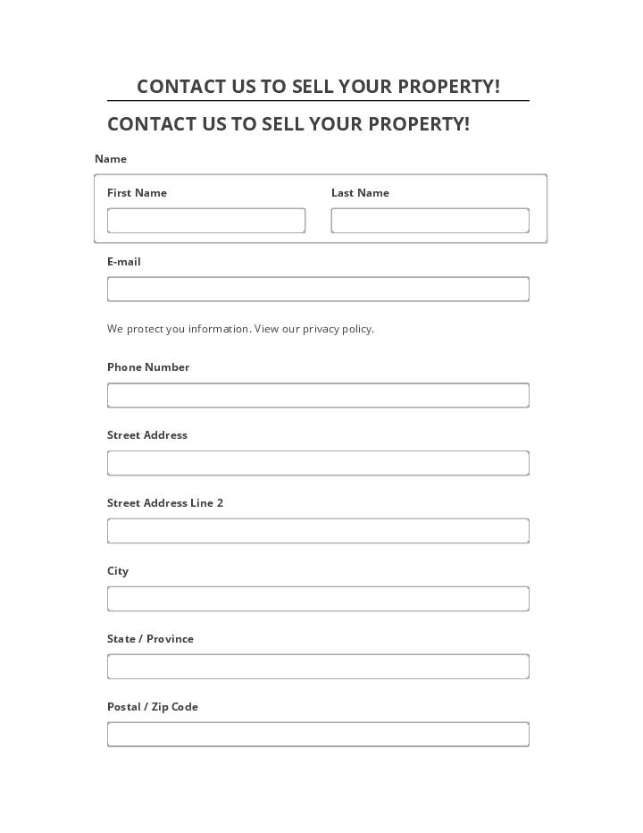 Update CONTACT US TO SELL YOUR PROPERTY! from Netsuite