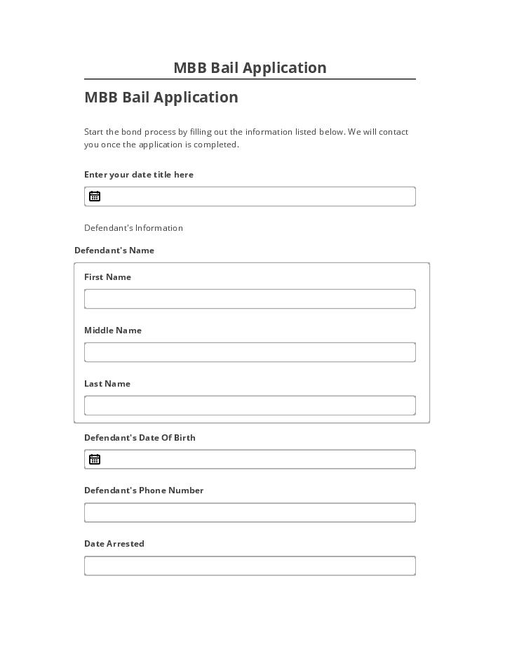 Pre-fill MBB Bail Application