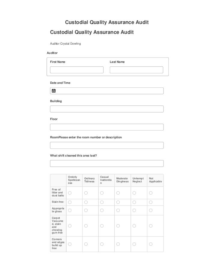 Automate Custodial Quality Assurance Audit in Salesforce