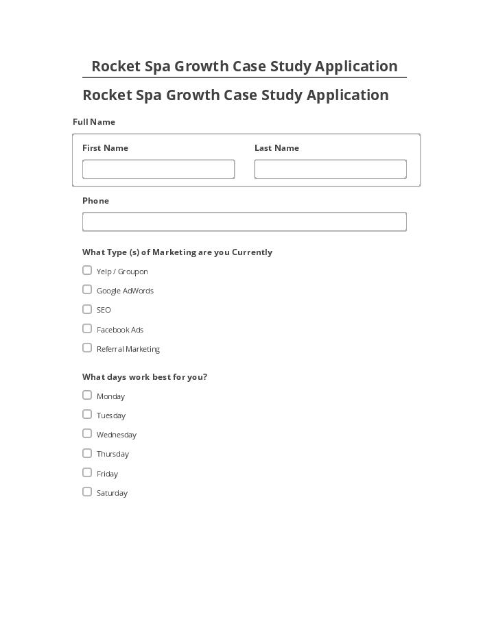 Incorporate Rocket Spa Growth Case Study Application in Microsoft Dynamics