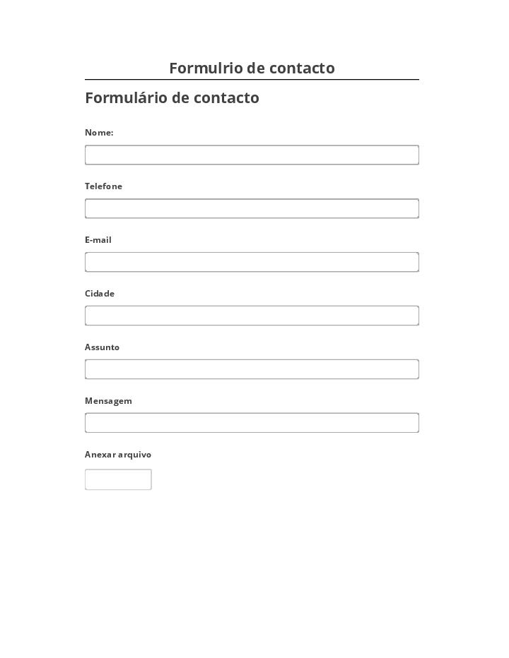 Automate Formulrio de contacto in Netsuite
