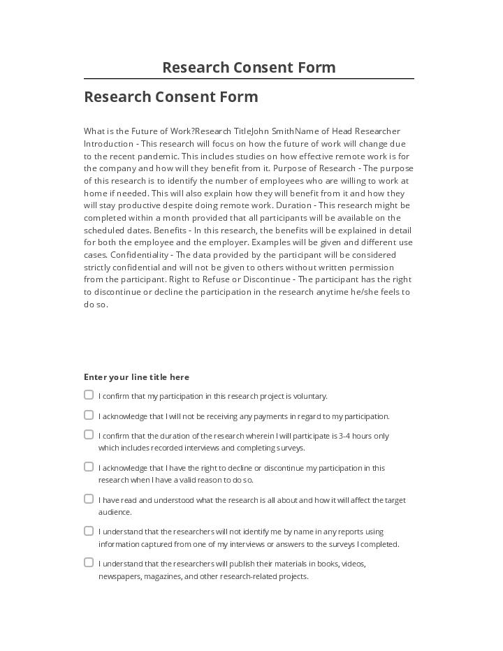Incorporate Research Consent Form in Salesforce