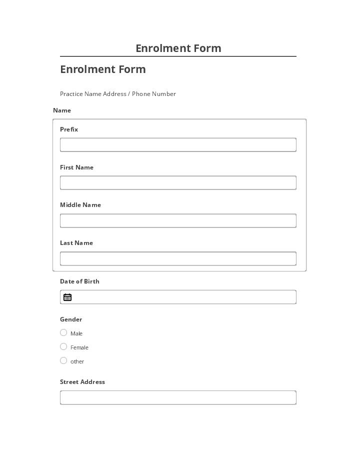 Synchronize enrollment Form with Microsoft Dynamics