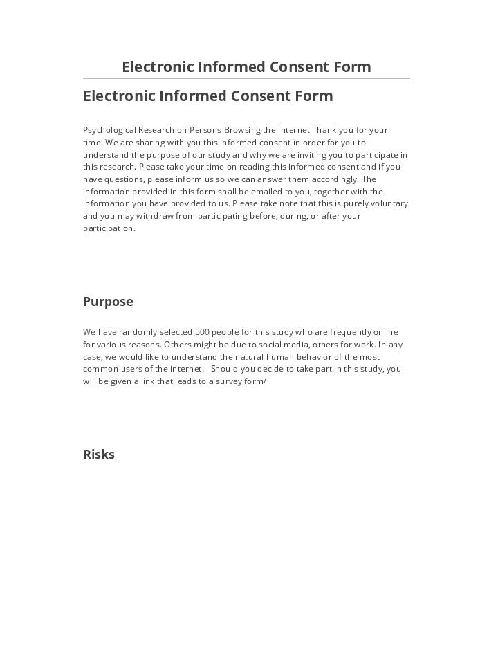 Incorporate Electronic Informed Consent Form in Salesforce